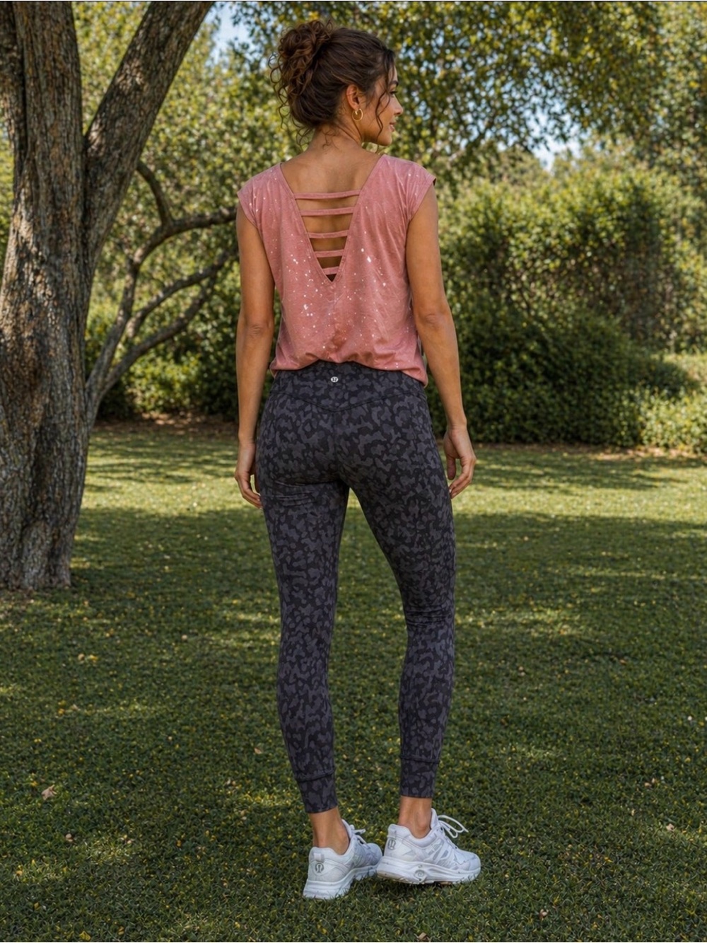 Lululemon high Rise Align Jogger- Printed Ankle Leggings in Charcoal